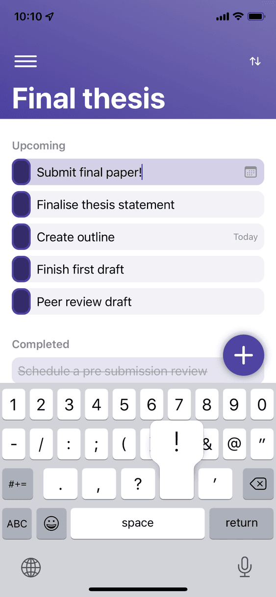 Finale To Do screenshot